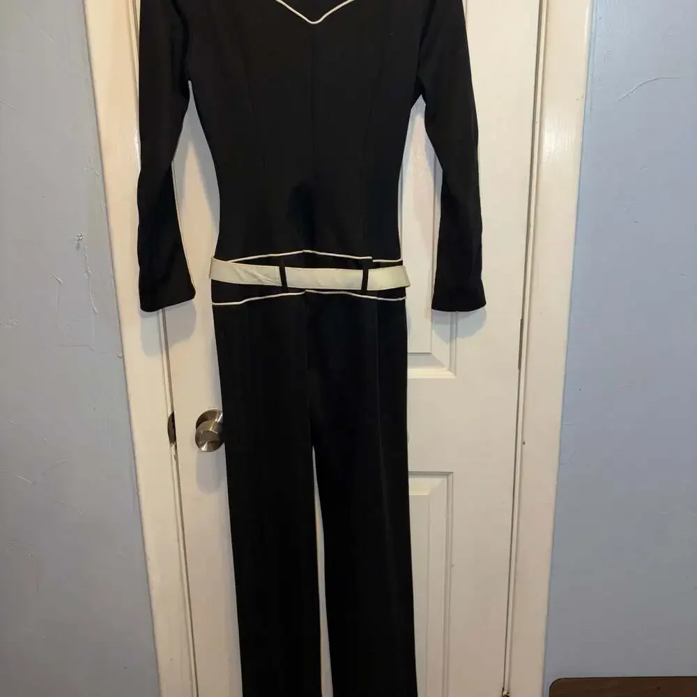 Vintage Western Jumpsuit  w/belt- Black sz 11-12, - Picture 7 of 8